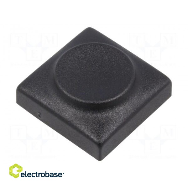Button | rectangular | Colour: black | Mat: PA | 18.3x18.3mm фото 1