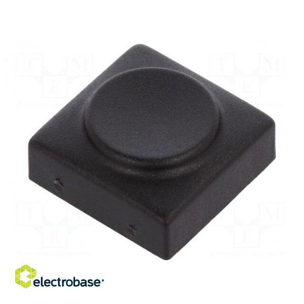 Button | rectangular | Colour: black | Mat: PA | 15.5x15.5mm