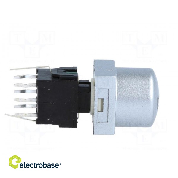 Switch: keypad | OK | Pos: 2 | DPDT | 0.1A/30VDC | silver | LED | green | THT image 7