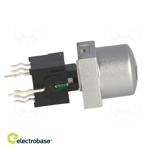 Switch: keypad | arrow | Pos: 2 | DPDT | 0.1A/30VDC | silver | LED | green paveikslėlis 7