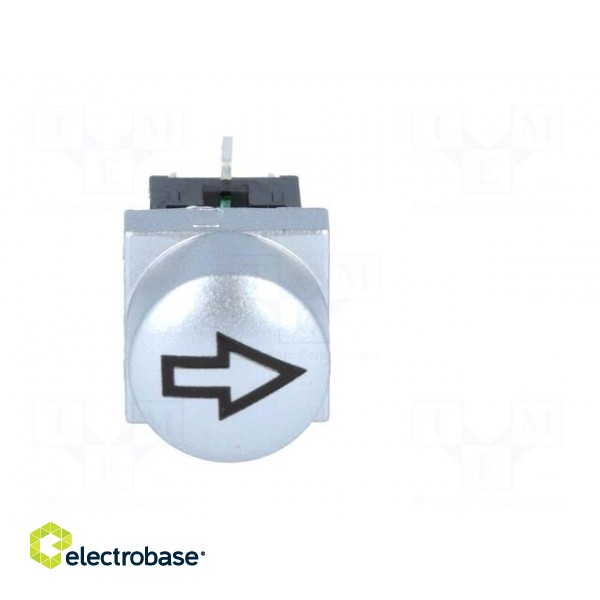 Switch: keypad | arrow | Pos: 2 | DPDT | 0.1A/30VDC | silver | LED | green фото 9