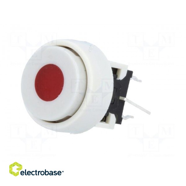 Switch: keypad | Pos: 2 | DPDT | 0.1A/30VDC | white | LED | red | THT | 1.5N image 2