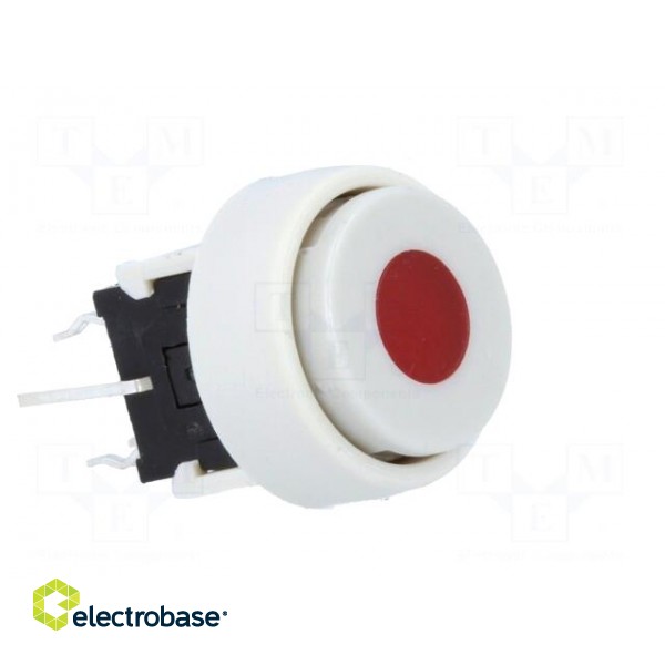 Switch: keypad | Pos: 2 | DPDT | 0.1A/30VDC | white | LED | red | THT | 1.5N paveikslėlis 8