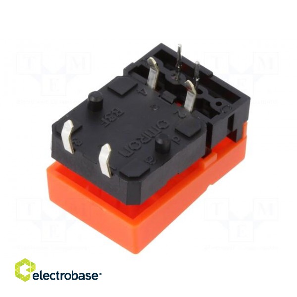 Switch: keypad | Pos: 2 | SPST-NO | 0.05A/24VDC | orange | LED | red | THT image 2