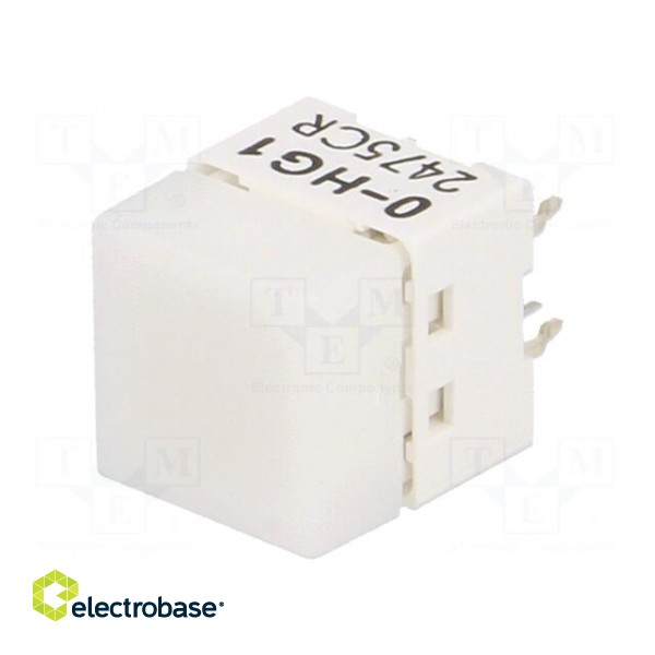 Switch: keypad | Pos: 2 | SPST-NO | 0.05A/24VDC | white | LED | green | THT image 1