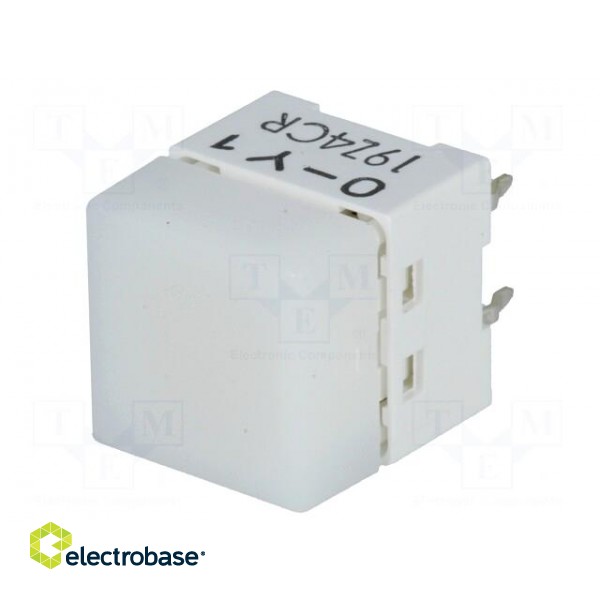 Switch: keypad | Pos: 2 | SPST-NO | 0.05A/24VDC | white | LED | yellow | THT image 1