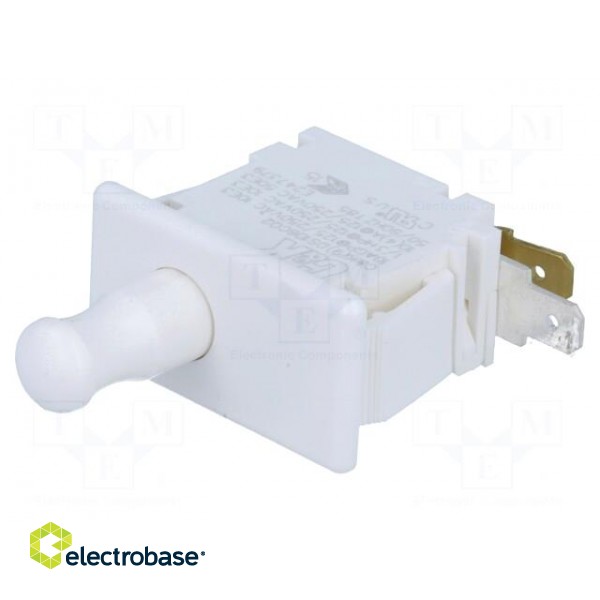 Switch: door | Pos: 2 | SPDT | 10A/250VAC | white | on panel | 1.5kV image 1