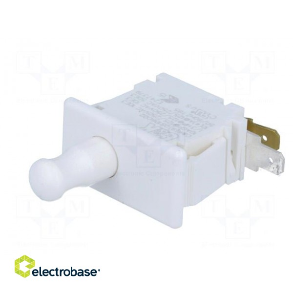Switch: door | Pos: 2 | SPDT | 10A/250VAC | white | on panel | 1.5kV image 2