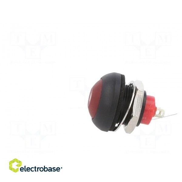 Switch: push-button | Pos: 2 | SPST | 0.1A/50VDC | 0.125A/125VAC | red фото 3