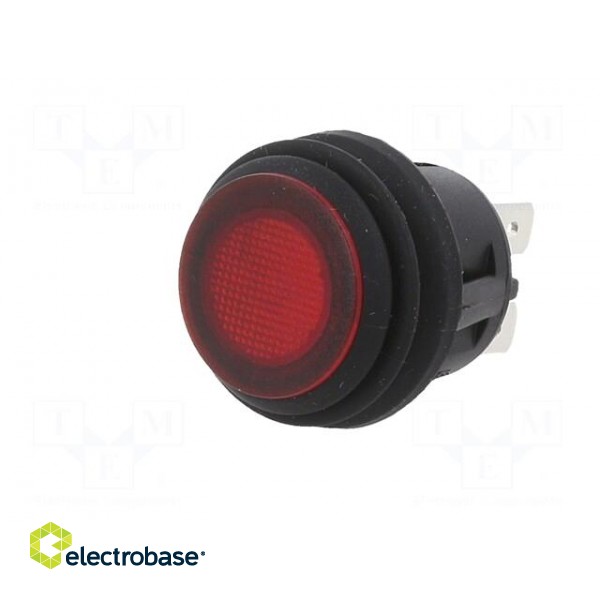 Switch: push-button | Pos: 2 | SPST | 20A/14VDC | red | Illumin: LED | PB фото 2