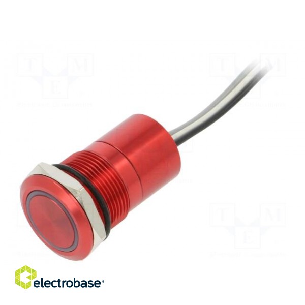 Switch: capacitive | Pos: 2 | SPST-NO | 0.01A/12VDC | IP68 | OFF-ON | red image 1