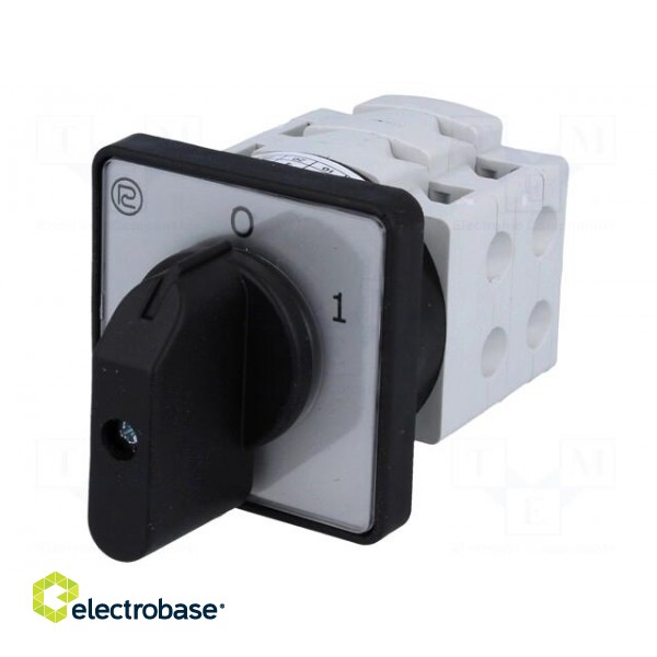 Switch: cam switch | Stabl.pos: 2 | 25A | 0-1 | for building in | 7.5kW image 1