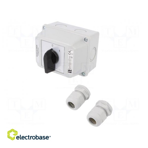 Switch: cam switch | Stabl.pos: 2 | 40A | 0-1 | Poles: 3 | Pos: 2 | IP65