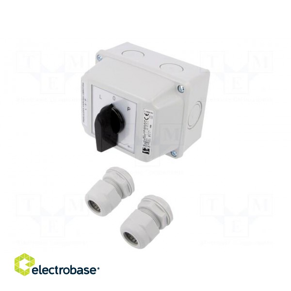 Switch: cam switch | Stabl.pos: 3 | 16A | L-0-P | Poles: 3 | Pos: 3 | IP65