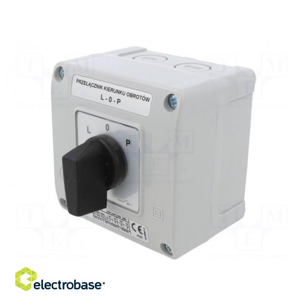 Switch: cam switch | Stabl.pos: 3 | 16A | L-0-P | Poles: 3 | Pos: 3 | IP65 image 2