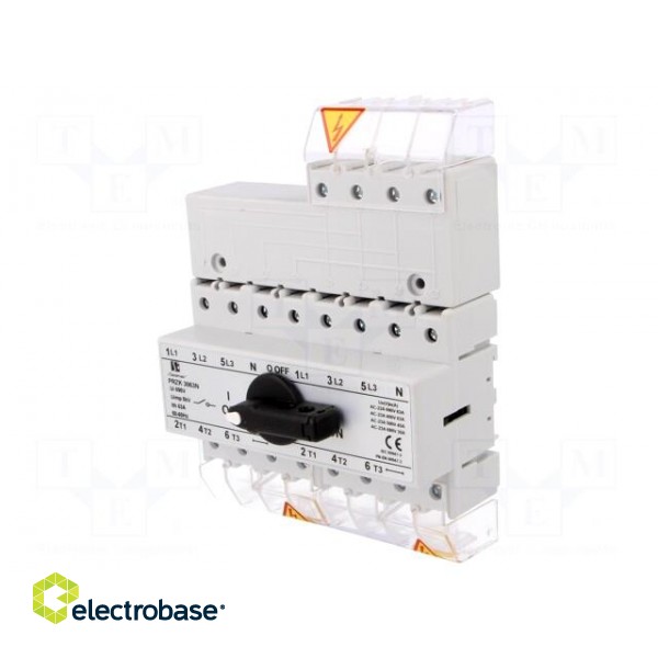 Switch: mains-generator | Stabl.pos: 3 | 63A | I-0-II | Mounting: DIN image 1