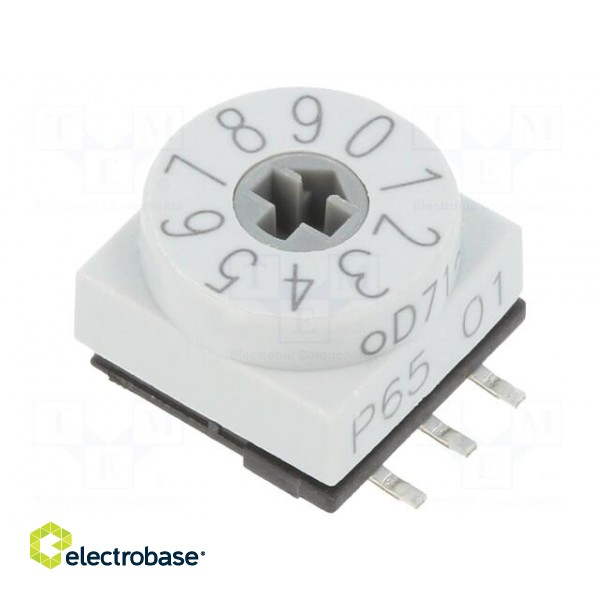Encoding switch | DEC/BCD | Pos: 10 | SMD | Rcont max: 80mΩ | P65