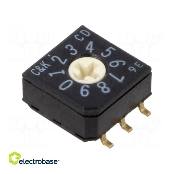 Encoding switch | DEC/BCD | Pos: 10 | SMT | Rcont max: 50mΩ | CD | tube