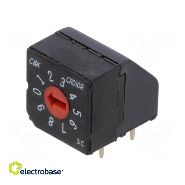Encoding switch | DEC/BCD | Pos: 10 | THT,on right | Rcont max: 100mΩ фото 1