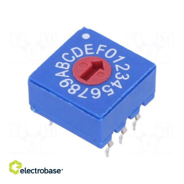 Encoding switch | HEX/BCD | Pos: 16 | 10x10x5mm image 1