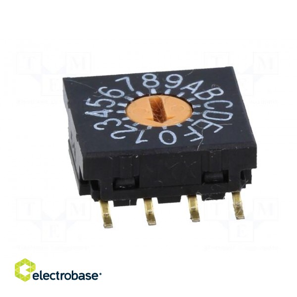 Encoding switch | HEX/BCD | Pos: 16 | SMT | Rcont max: 100mΩ | 10x10x4mm фото 9
