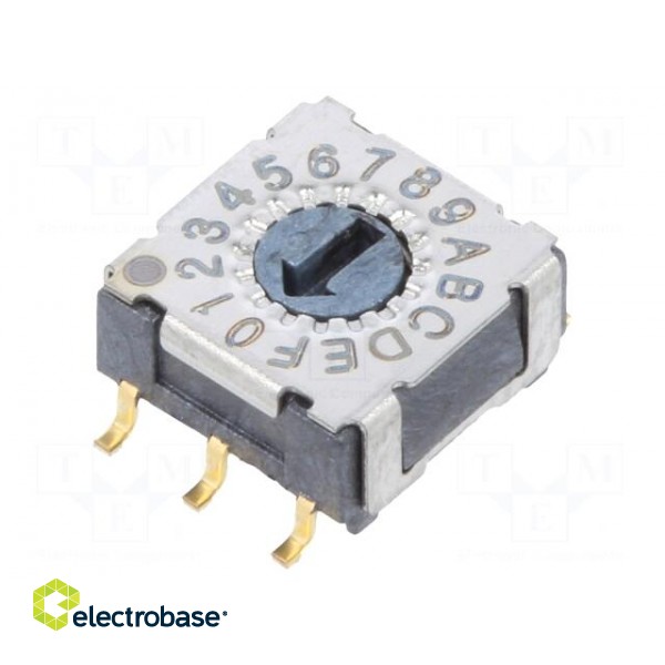 Encoding switch | HEX/BCD | Pos: 16 | SMT | Rcont max: 80mΩ