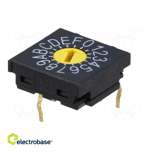 Encoding switch | HEX/BCD | Pos: 16 | THT | Rcont max: 100mΩ | 10x10x4mm фото 6