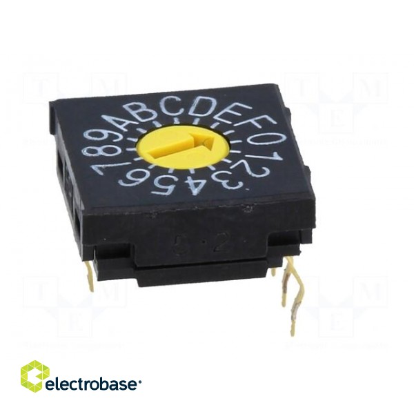 Encoding switch | HEX/BCD | Pos: 16 | THT | Rcont max: 100mΩ | 10x10x4mm фото 7