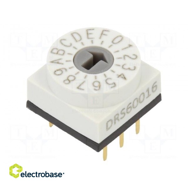 Encoding switch | Pos: 16 | PCB,THT | 80mΩ | DC load @R: 0.15A/42VDC paveikslėlis 1