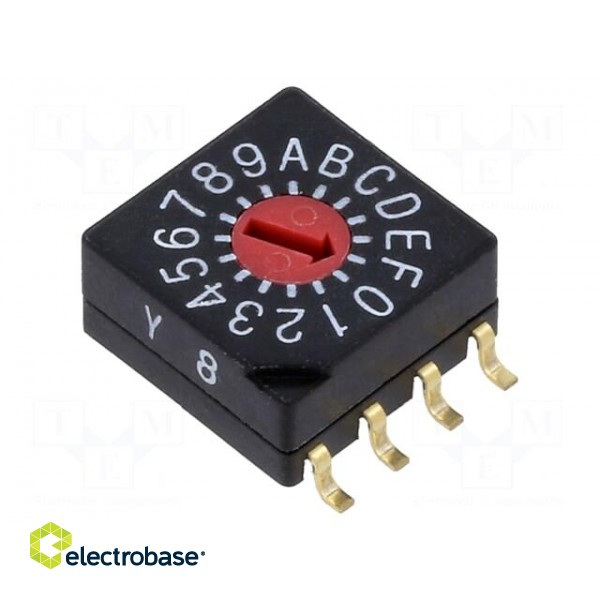 Encoding switch | Pos: 16 | SMD | 100mΩ | DC load @R: 0.03A/15VDC image 1