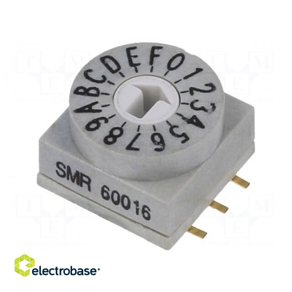 Encoding switch | Pos: 16 | SMD | 80mΩ | DC load @R: 0.2A/42VDC | 6.87N image 1