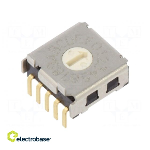 Encoding switch | Pos: 16 | SMD | DC load @R: 0.025A/24VDC | 100MΩ image 1