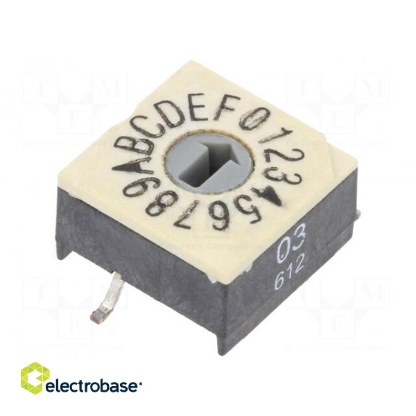 Encoding switch | HEX/BCD | Pos: 16 | SMD | Rcont max: 100mΩ | P60 paveikslėlis 1