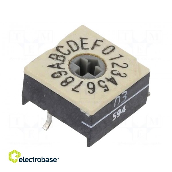 Encoding switch | HEX/BCD | Pos: 16 | SMD | Rcont max: 100mΩ | P60 image 1