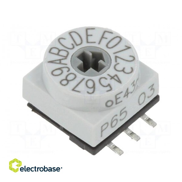 Encoding switch | HEX/BCD | Pos: 16 | SMD | Rcont max: 80mΩ | P65