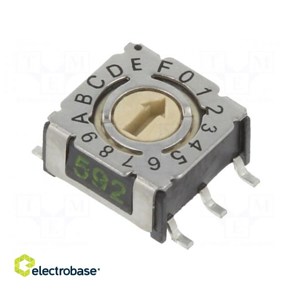 Encoding switch | HEX/BCD | Pos: 16 | SMD | Rcont max: 80mΩ | P36
