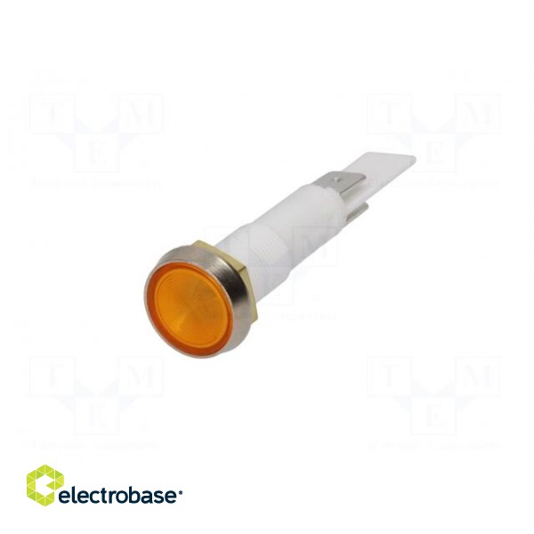 Indicator: with neon lamp | flat | 230VAC | Cutout: Ø10mm | plastic image 2
