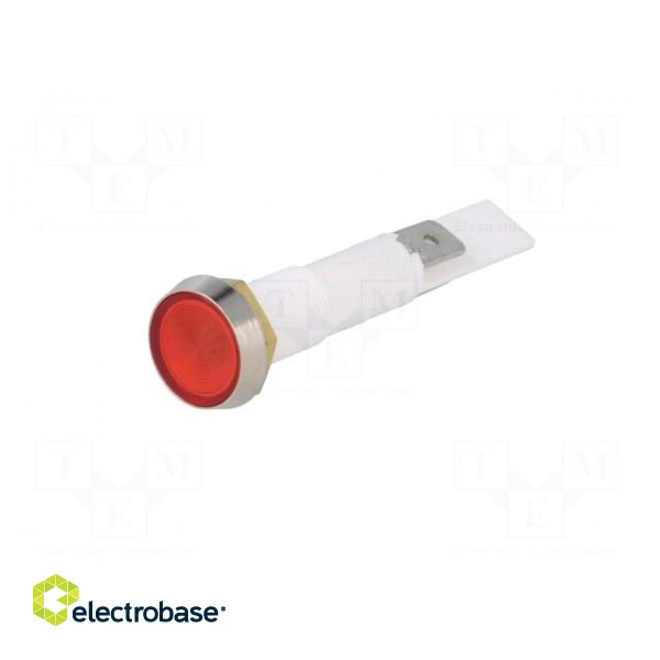 Indicator: with neon lamp | flat | 230VAC | Cutout: Ø10mm | plastic image 2