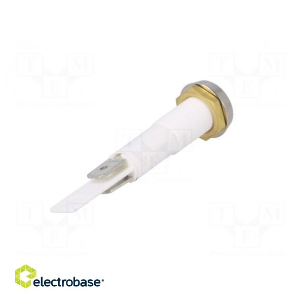 Indicator: with neon lamp | flat | 230VAC | Cutout: Ø10mm | plastic image 6