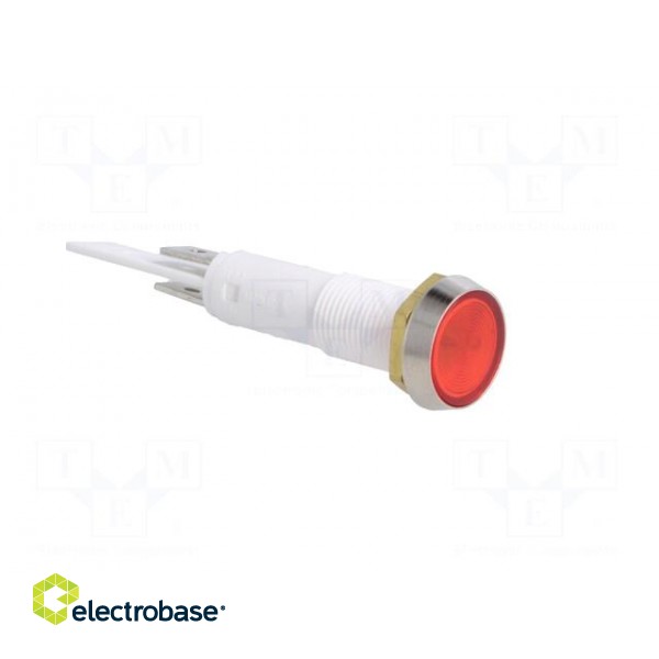 Indicator: with neon lamp | flat | 230VAC | Cutout: Ø10mm | plastic image 8