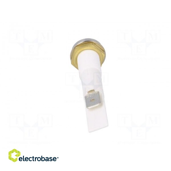 Indicator: with neon lamp | flat | 230VAC | Cutout: Ø10mm | plastic image 5