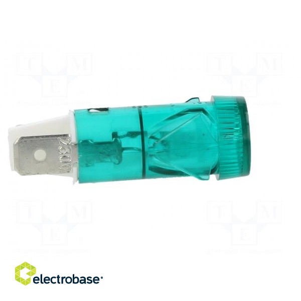 Indicator: with neon lamp | flat | green | 230VAC | Cutout: Ø12mm image 7