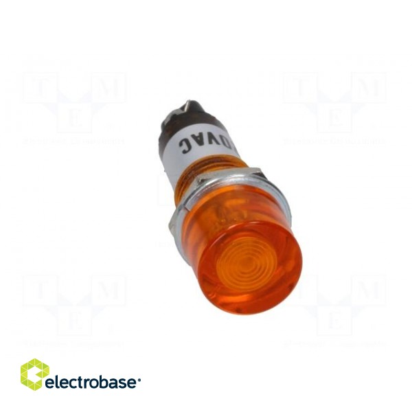 Indicator: with neon lamp | flat | orange | 230VAC | Cutout: Ø10mm image 9