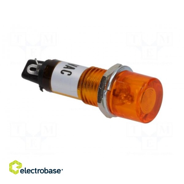 Indicator: with neon lamp | flat | orange | 230VAC | Cutout: Ø10mm image 8