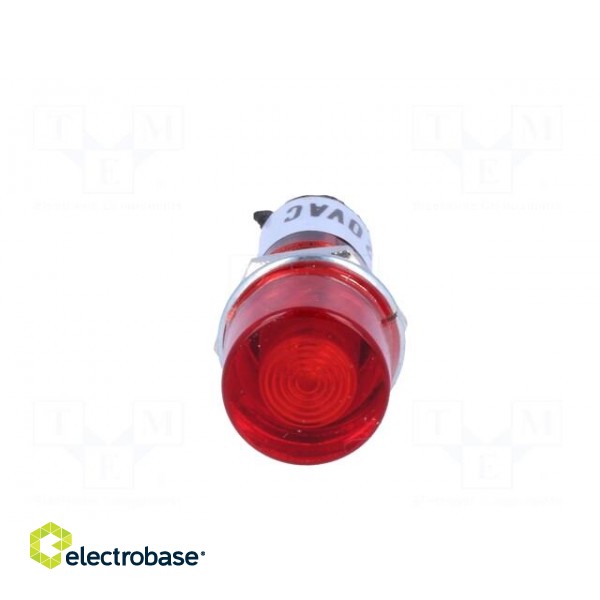 Indicator: with neon lamp | flat | red | 230VAC | Cutout: Ø10mm | IP20 image 9
