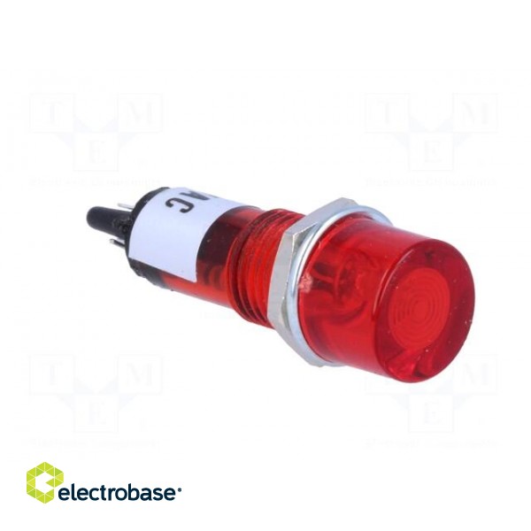 Indicator: with neon lamp | flat | red | 230VAC | Cutout: Ø10mm | IP20 image 8