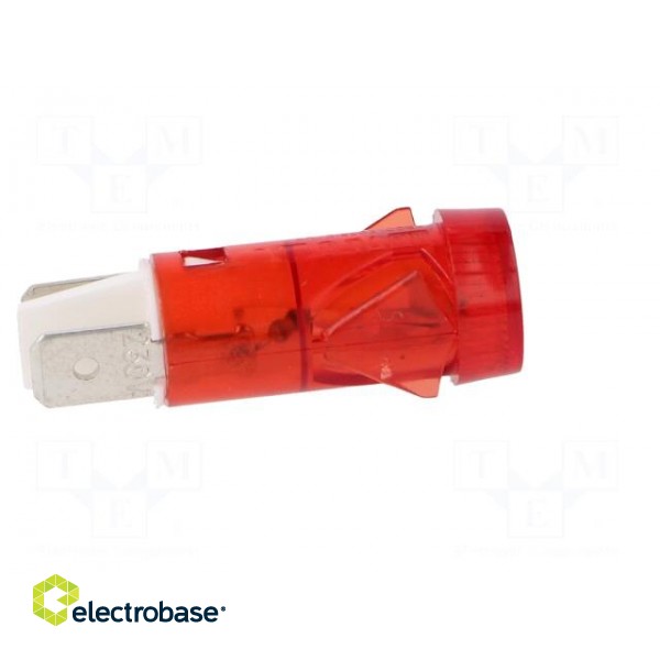 Indicator: with neon lamp | flat | red | 230VAC | Cutout: Ø12mm image 7