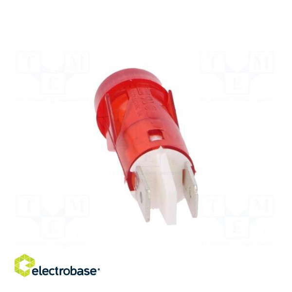 Indicator: with neon lamp | flat | red | 230VAC | Cutout: Ø12mm image 5