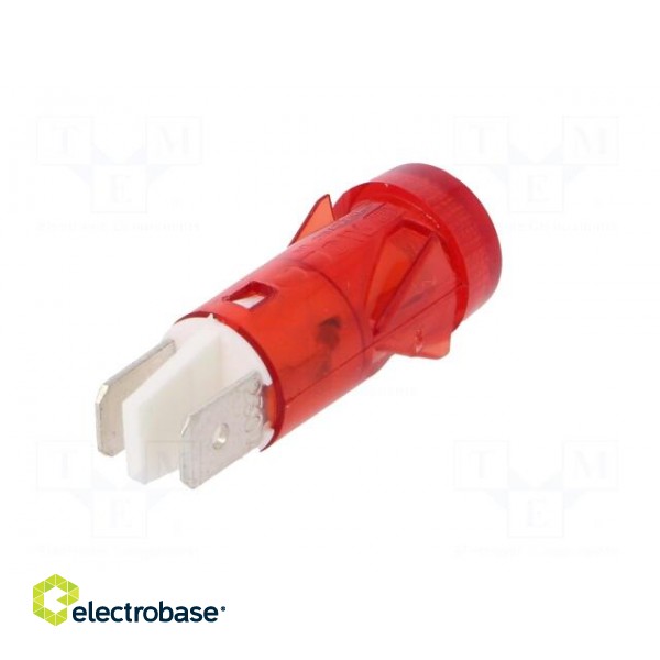 Indicator: with neon lamp | flat | red | 230VAC | Cutout: Ø12mm image 6