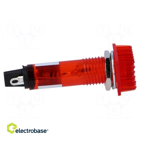Indicator: with neon lamp | prominent | red | 230VAC | Cutout: Ø10mm image 7